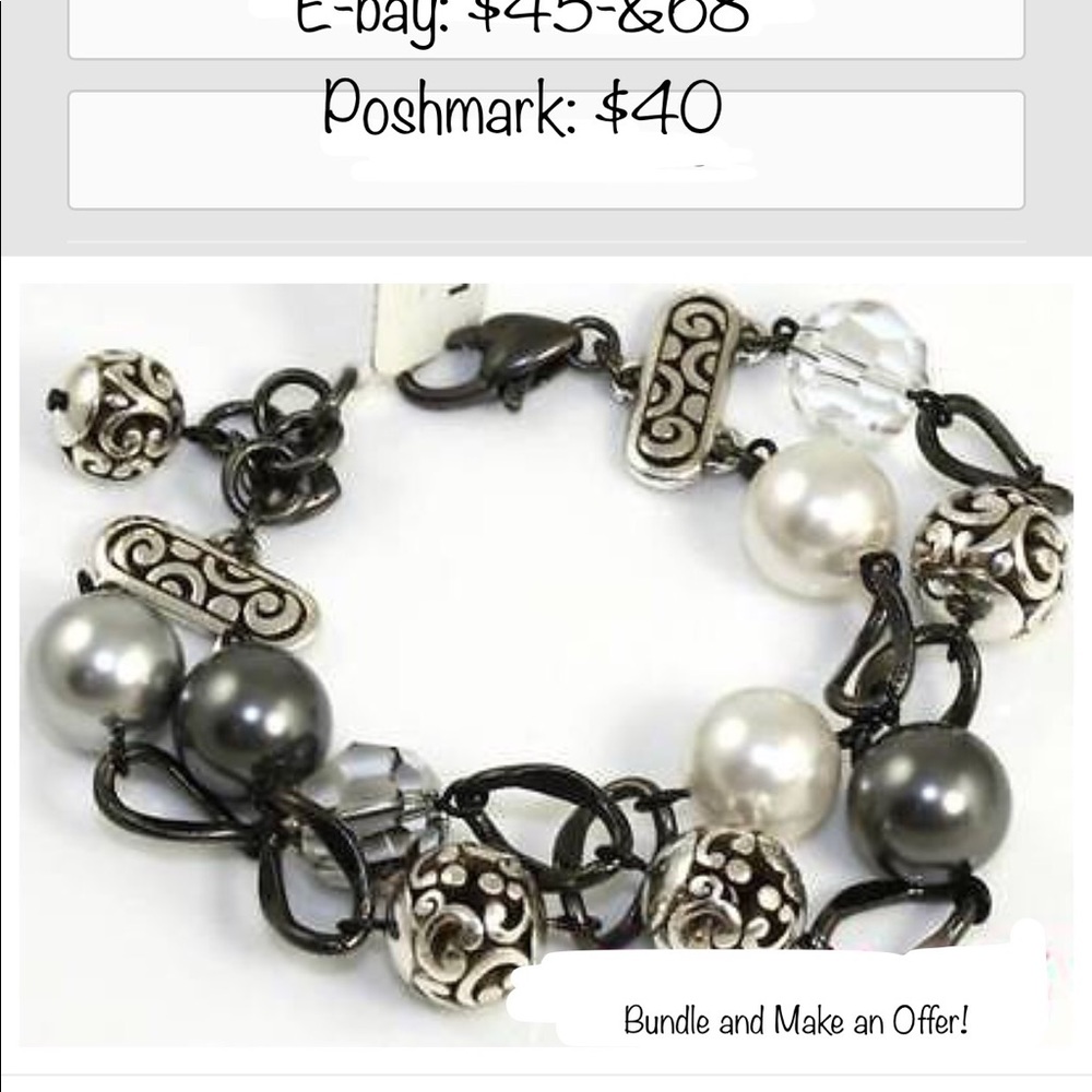 Brighton Contempo Chic Black Crystal Bracelet